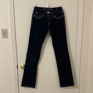 Y2K Bootlegger Paradise Rinse Low Rise Jeans